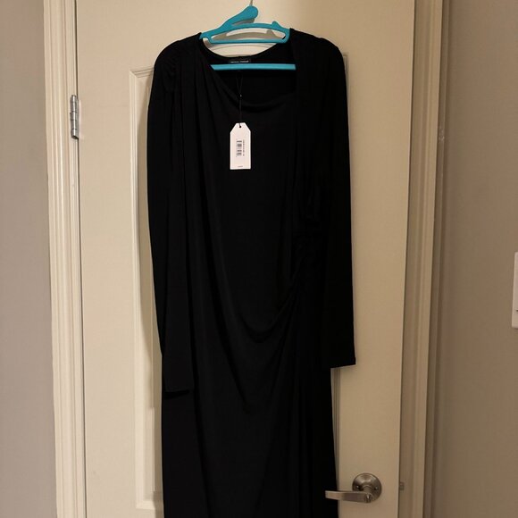 NWT - Universal Standard Ruched Mystery Box Bodycon Dress - Black - M(18/20) - Picture 1 of 7